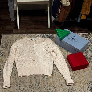 Joie cream colored sweater, cable knit XXS